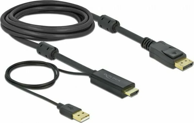 20211104121326_delock_4k_30hz_cable_displayport_male_hdmi_male_3m_mayro_85965.jpeg DeLock 4K 30Hz Cable DisplayPort male - HDMI male 3m Μαύρο (85965) - Image 1