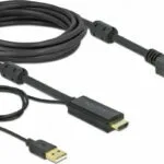 DeLock 4K 30Hz Cable DisplayPort male - HDMI male 5m Μαύρο (85966)