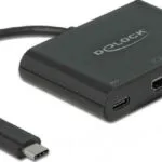 DeLock USB-C Docking Station με HDMI 4K PD Μαύρο (64091)
