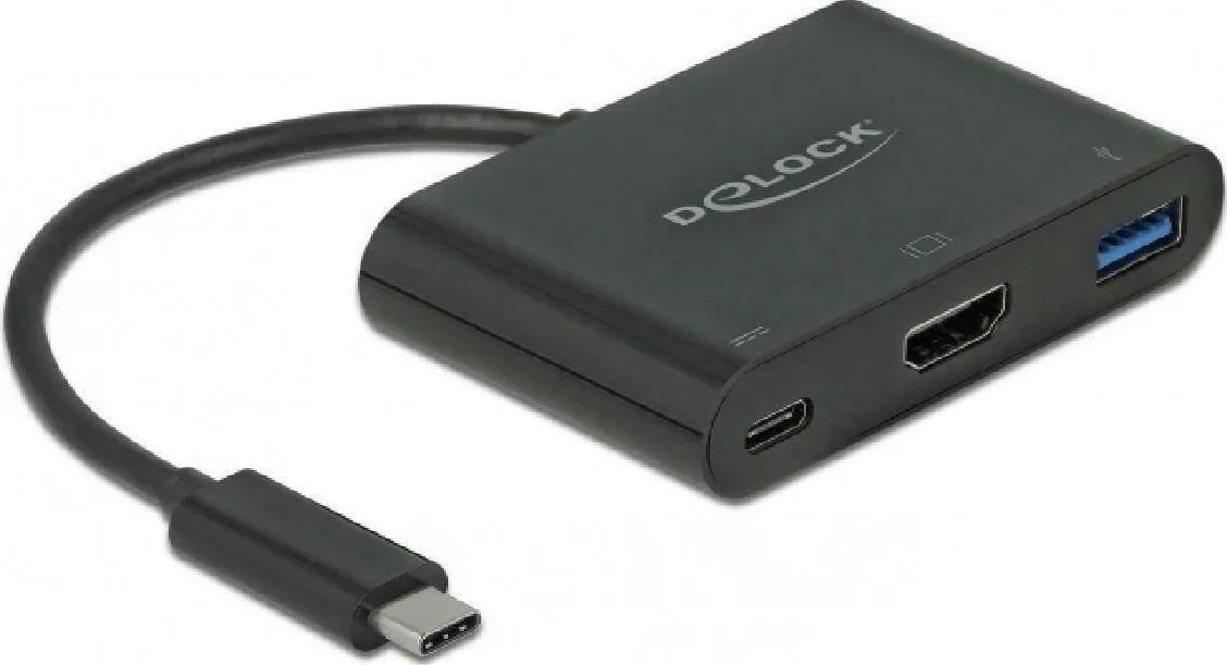 DeLock USB-C Docking Station με HDMI 4K PD Μαύρο (64091) - Image 1