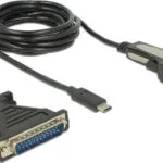 DeLock USB 2.0 Cable USB-C male - RS-232 Μαύρο 1.8m 62904