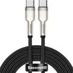 Baseus Cafule Metal Braided USB 2.0 Cable USB-C male - USB-C 100W PD Μαύρο 2m CATJK-D01