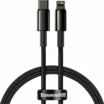 Baseus Tungsten Gold Braided USB-C to Lightning Cable 20W Μαύρο 1m (CATLWJ-01)