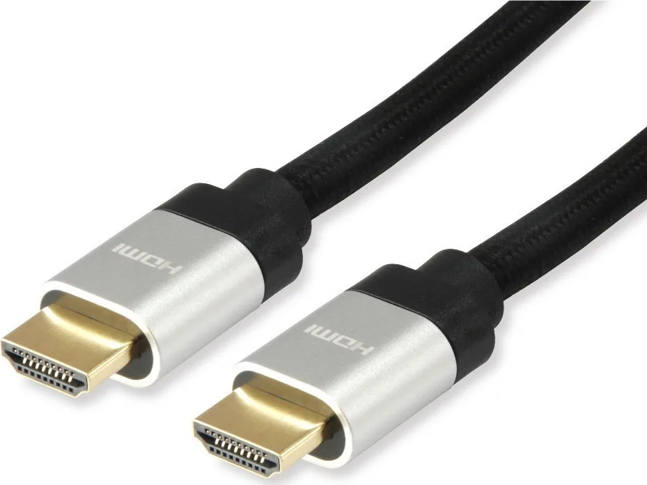 Equip HDMI 2.1 Ultra High Speed 48Gbps 4K 120Hz HDR VRR Braided Cable HDMI male - HDMI male 2m Μαύρο 119381 - Image 1