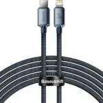 Baseus Crystal Shine Braided USB-C to Lightning Cable 20W Μαύρο 2m (CAJY000301)