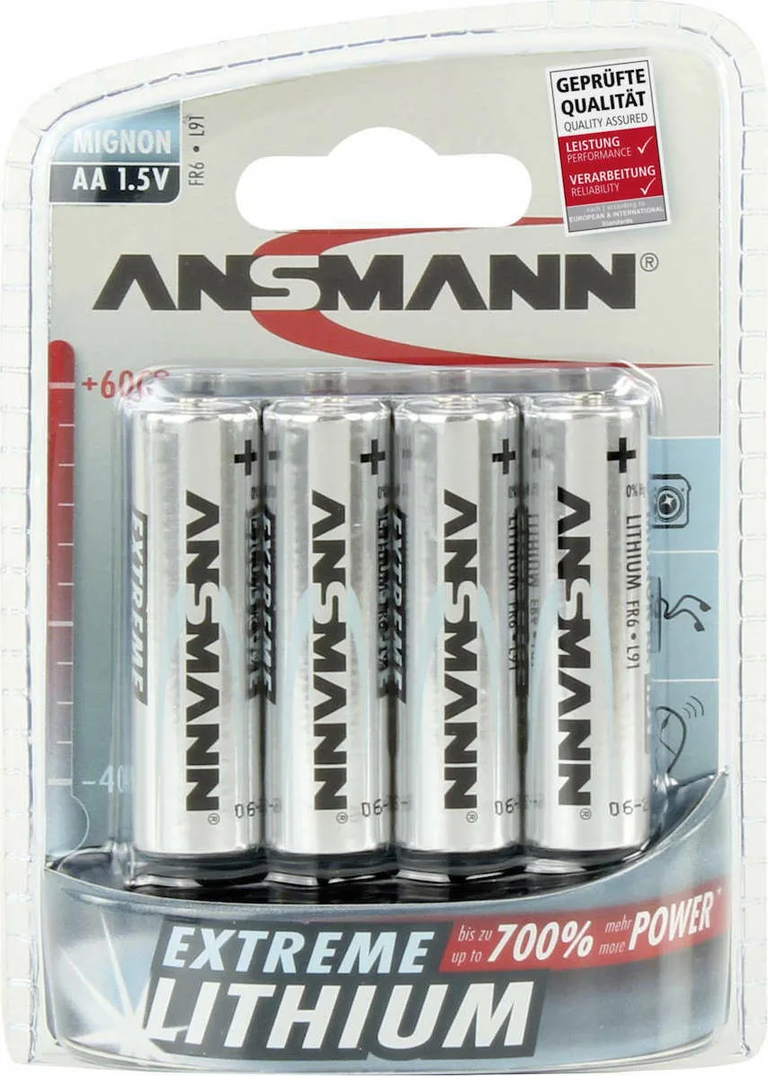 20211115172355_ansmann_extreme_mpataries_lithiou_aa_1_5v_4tmch.jpeg Ansmann Extreme Μπαταρίες Λιθίου AA 1.5V Μιας Χρήσης (High Performance) 4τμχ - Image 1
