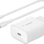 Belkin Φορτιστής με Θύρα USB-C και Καλώδιο USB-C 25W Power Delivery Λευκός (Boost Charge WCA004VF1MWH-B6)