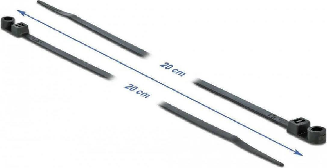 DeLock Δεματικά Καλωδίων Πλαστικά 200mmx4.8mm σε Μαύρο χρώμα (10τμχ) (18950) - Image 1