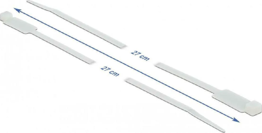 DeLock Δεματικά Καλωδίων Πλαστικά 270mmx4.8mm σε Λευκό χρώμα (10τμχ) (18957) - Image 1