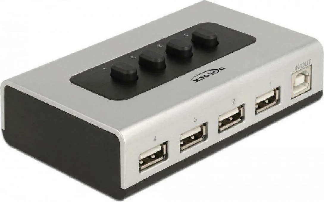 DeLock USB Type Α Switch 4 Ports Bidirectional - Image 1