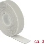 DeLock Hook & Loop Grey Αυτοκόλλητη Ταινία Χριτς Χρατς Γκρι 3mx20mm 18279
