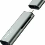 PNY Card Reader Type-C για SD/microSD Ασημί (R-TC-UA-3N1E01-RB)