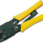 Digitus DN-94004 Πρέσα Ακροδεκτών Δικτύου RJ12, RJ11, RJ45 με Απογυμνωτή & Μηχανισμό Καστάνιας (Μήκος 180mm) DN-94004