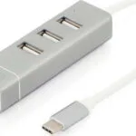 Digitus Hub 3 Θυρών USB 2.0 με σύνδεση USB-C / Ethernet Λευκό DA-70253