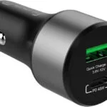 Crong Φορτιστής Αυτοκινήτου 63W με Θύρες: 1xUSB 1xType-C Μαύρος CRG-PWRC-USBC63-ABK