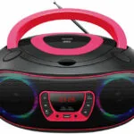 Denver TCL-212BT Φορητό Ηχοσύστημα με Bluetooth / CD / USB / Ραδιόφωνο σε Ροζ Χρώμα