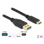 DeLock USB 3.2 Cable USB-C male - USB-A Μαύρο 2m 84004