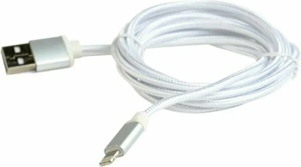 Cablexpert CCB-mUSB2B-AMLM-6-S Braided USB to Lightning Cable Ασημί 1.8m - Image 1