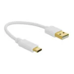 DeLock Μετατροπέας USB-A male σε USB-C male Λευκό 1τμχ 85355