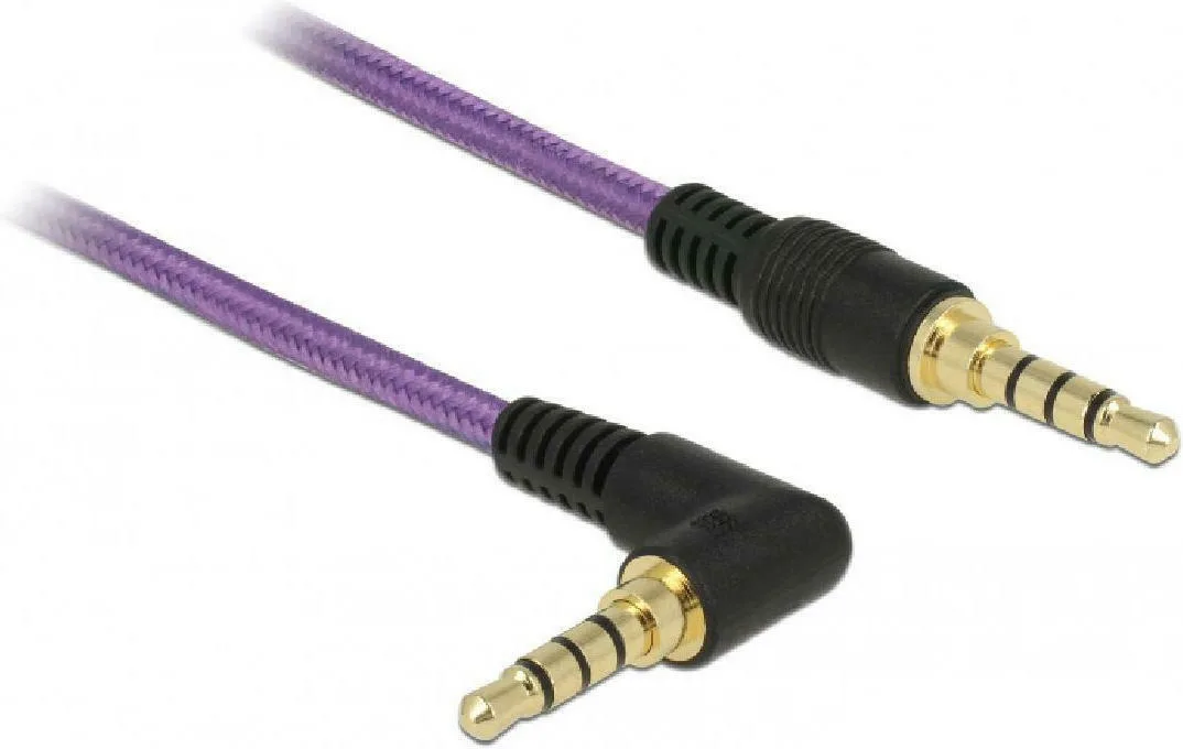 DeLock Καλώδιο Ήχου TRRS 3.5mm male - 3.5mm male Μωβ 1m 85611 - Image 1