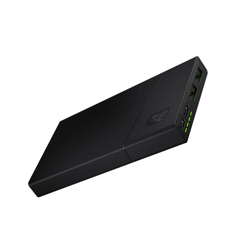 Green Cell PBGC02S Power Bank 10000mAh 18W με 2 Θύρες USB-A και Θύρα USB-C Power Delivery / Quick Charge 3.0 Μαύρο - Image 1