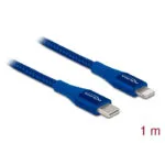 DeLock Braided USB-C to Lightning Cable Μπλε 1m (85416)