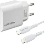 4Smarts Φορτιστής με Θύρα USB-C και Καλώδιο USB-C 20W Power Delivery Λευκός (4S465585)