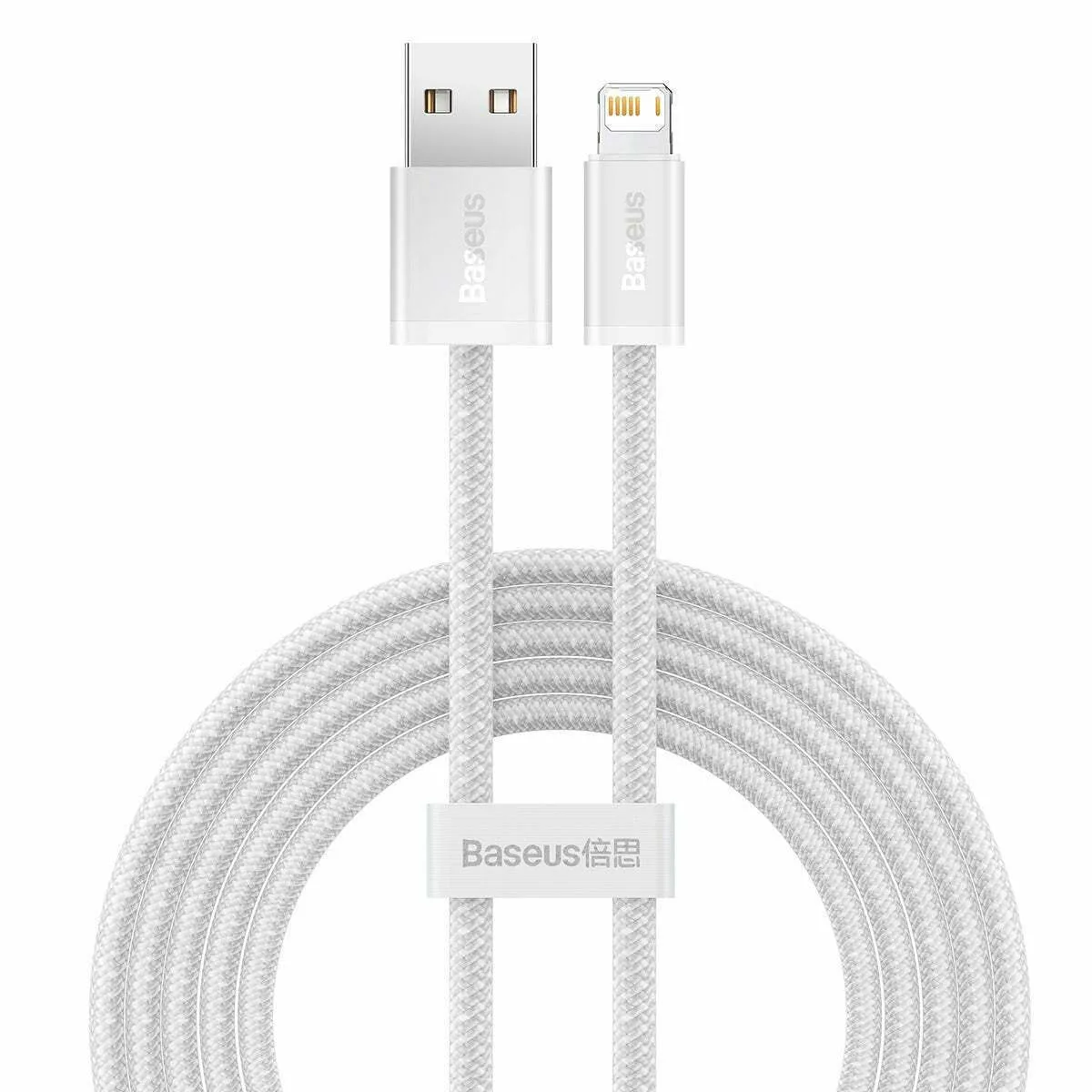 Baseus Dynamic Braided USB to Lightning Cable Λευκό 2m (CALD000502) - Image 1