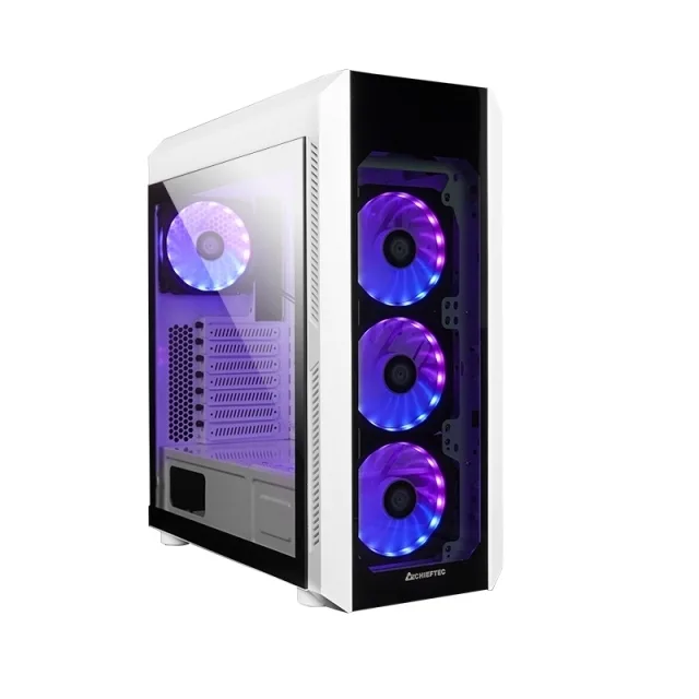 Chieftec Scorpion III Gaming Midi Tower Κουτί Υπολογιστή με Πλαϊνό Παράθυρο και RGB Φωτισμό White Edition - Image 1