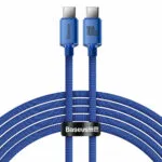 Baseus Crystal Shine Braided USB 2.0 Cable USB-C male - USB-C 100W PD Μπλε 2m CAJY000703