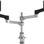 R-Go Tools Βάση Γραφείου για 2 Οθόνες έως 32" με Βραχίονα Ασημί (RGOVLZE4TWSI)