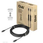 Club3D USB 3.2 Cable USB-C male - USB-C 60W PD Μαύρο 5m CAC-1535