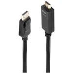 Lindy Cable DisplayPort male - HDMI male 0.5m Μαύρο (36920)