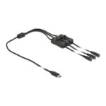 DeLock Καλώδιο USB Type-C - 3x DC 5.5 x 2.1mm 1m (86801)