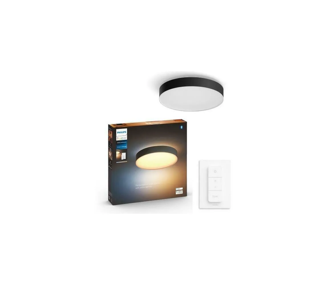 20220209145020_philips_metalliki_plafoniera_orofis_mayri_915005996901.jpeg Philips Smart Πλαφονιέρα Οροφής 42.5εκ. Μαύρη με Ενσωματωμένο LED και Τηλεχειριστήριο 915005996901 - Image 1