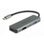 DeLock USB-C Docking Station με HDMI 4K Γκρι (87780)