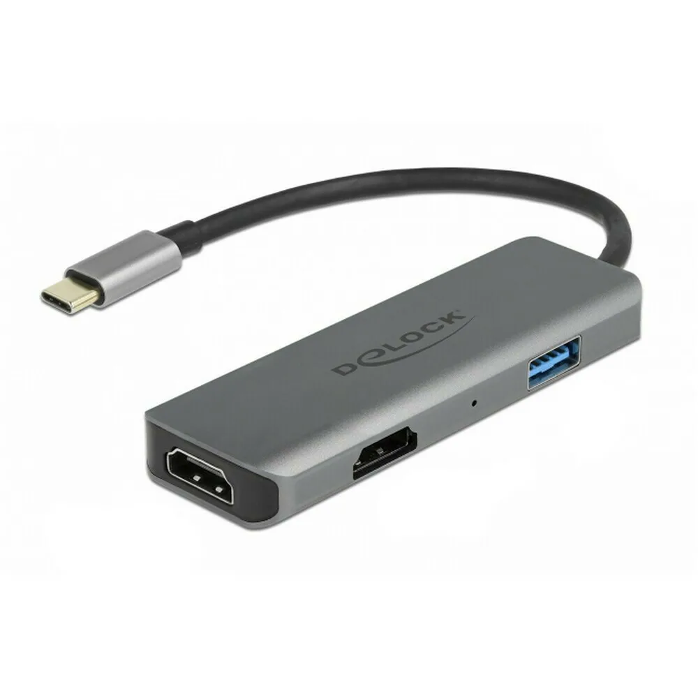 DeLock USB-C Docking Station με HDMI 4K Γκρι (87780) - Image 1
