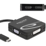 DeLock Μετατροπέας USB-C male σε DVI-I / DisplayPort / HDMI / VGA female 1τμχ 63129