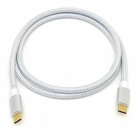 Equip 128355 Braided USB 3.2 Cable USB-C male - USB-C 100W PD Λευκό 0.5m 128355 - Image 1