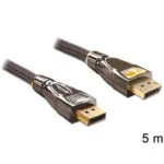 DeLock Cable DisplayPort male - DisplayPort male 5m Μαύρο (82773)