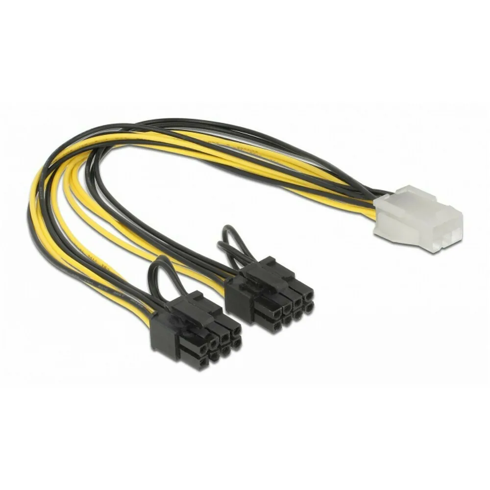 20220221162243_delock_6_pin_pcie_female_8_pin_pcie_male_cable_0_3m_83433.jpeg DeLock 6-Pin PCIe - 8-Pin PCIe Cable 0.3m Πολύχρωμο 83433 - Image 1