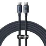 Baseus Crystal Shine Braided USB 2.0 Cable USB-C male - USB-C 100W PD Μαύρο 1.2m CAJY000601