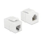 DeLock Keystone Module RJ12 female to RJ12 female Cat.3 White