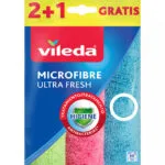 Vileda Ultra Fresh Πανάκια Καθαρισμού με Μικροΐνες Γενικής Χρήσης Πολύχρωμα 30x30εκ. 3τμχ 162660