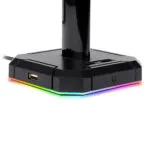 Redragon HA300 Scepter Pro Επιτραπέζια Βάση Ακουστικών με Φωτισμό LED και Θύρα USB Μαύρη