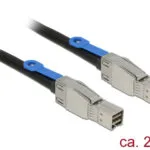 DeLock Mini SAS - Mini SAS Cable 2m Μαύρο (83395)