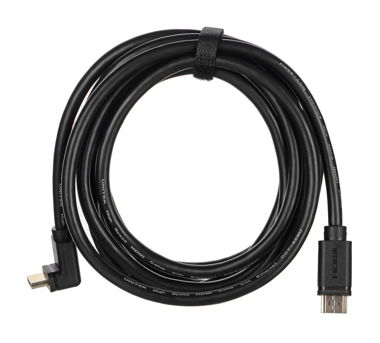 Unitek Y-C1009 HDMI 2.0 Premium High Speed 4K 60Hz HDR Angle (90°) Cable HDMI male - HDMI male 3m Μαύρο Y-C1009 - Image 1
