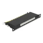 DeLock Patch Panel για Rack 0.5U 10" 8 Θυρών cat6a Μαύρο 66870