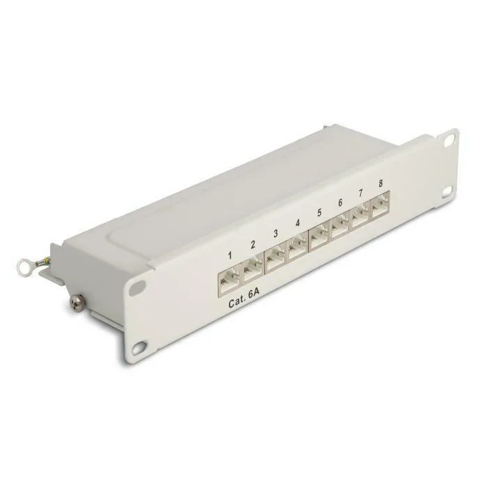 DeLock Patch Panel για Rack 1U 10" 8 Θυρών cat6a Γκρι 66873 - Image 1