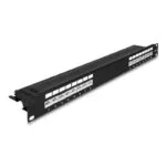 DeLock Patch Panel για Rack 1U 19" 16 Θυρών cat6a Μαύρο 66876